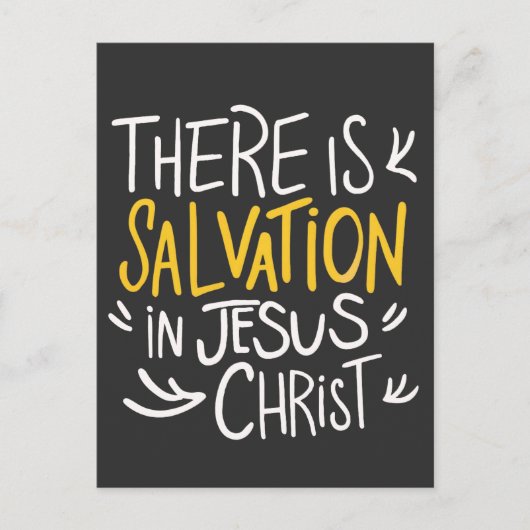 Es gibt Errettung in Jesus Christus Postkarte (Vorderseite)