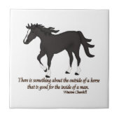 Es gibt etwas über das Äußere eines Pferdes Fliese (Vorderseite)