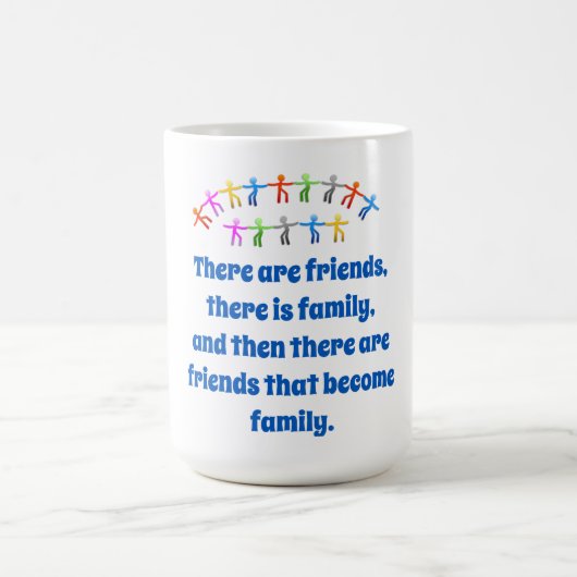 Es gibt Freunde und Familie - Freundschaft Quo Kaffeetasse (Mittel)