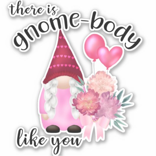 Es gibt Gnomen wie einen Aufkleber (Vorderseite)