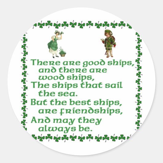 Es gibt gute Schiffe. Runder Aufkleber (Vorderseite)