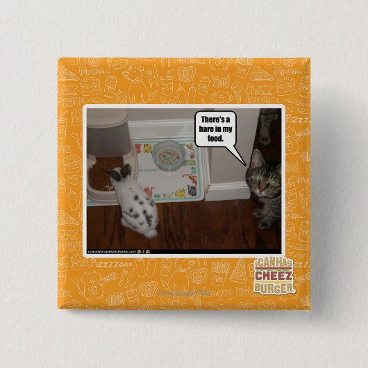 Es gibt Hasen in meiner Nahrung Button (Vorderseite)