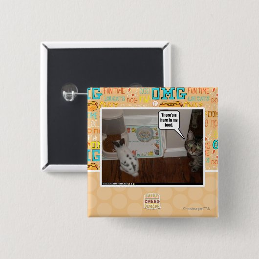 Es gibt Hasen in meiner Nahrung Button (Vorne & Hinten)