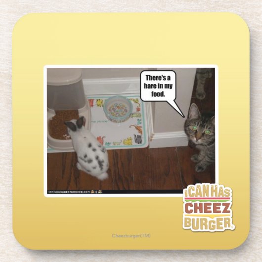 Es gibt Hasen in meiner Nahrung Getränkeuntersetzer (Vorderseite)