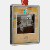 Es gibt Hasen in meiner Nahrung Silbernes Ornament (Rechts)