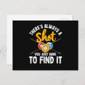 Es gibt immer eine Aufnahme von Funny Billiards Po Postkarte (Vorne/Hinten)