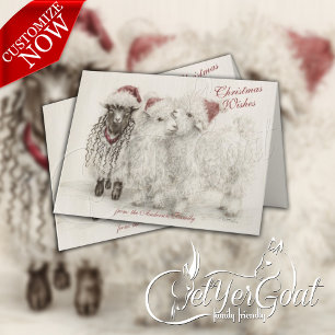 Es gibt immer einen - Angora-Weihnachtsziegen Karte