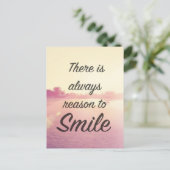 Es gibt immer Grund zu lächeln Postkarte (Stehend Vorderseite)