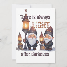 Es gibt immer Licht nach Dunkelheit Feiertagskarte