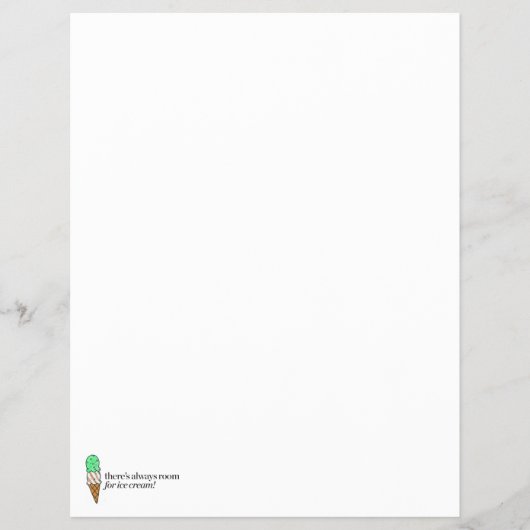 Es gibt immer Platz für Eiscreme Flyer (Vorne)