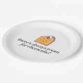 Es gibt immer Raum für Käsekuchen Pappteller (Schrägansicht)