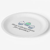 Es gibt immer Raum für kleine Kuchen Pappteller (Schrägansicht)