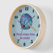 Es gibt immer Zeit für Häkelchen mit Haken und Gar Uhr (Winkel)