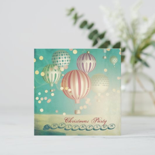 Es gibt in der Luft magisch - WeihnachtsParty Einladung (Stehend Vorderseite)