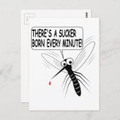 Es gibt jede Minute einen Saucker Geboren Postkarte (Vorne/Hinten)