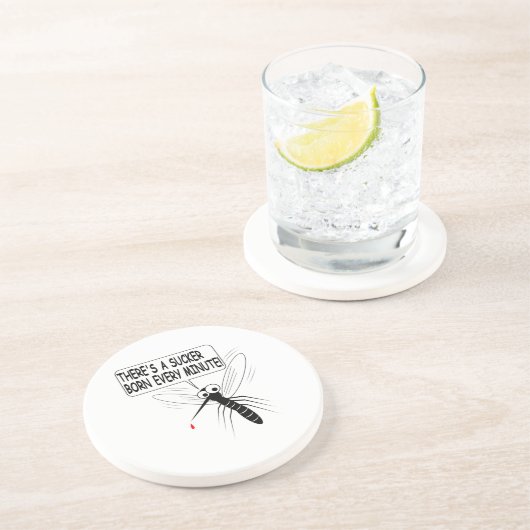 Es gibt jede Minute einen Saucker Geboren Sandstein Untersetzer (Seite)