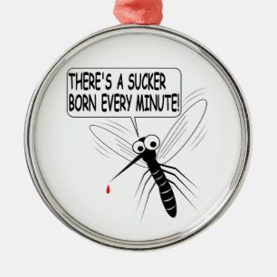 Es gibt jede Minute einen Saucker Geboren Silbernes Ornament