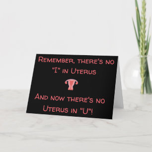 Es gibt kein Ich im Uterus-Karten Karte