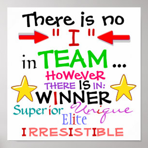 Es gibt kein "Ich" in TEAM, JEDOCH ... Poster