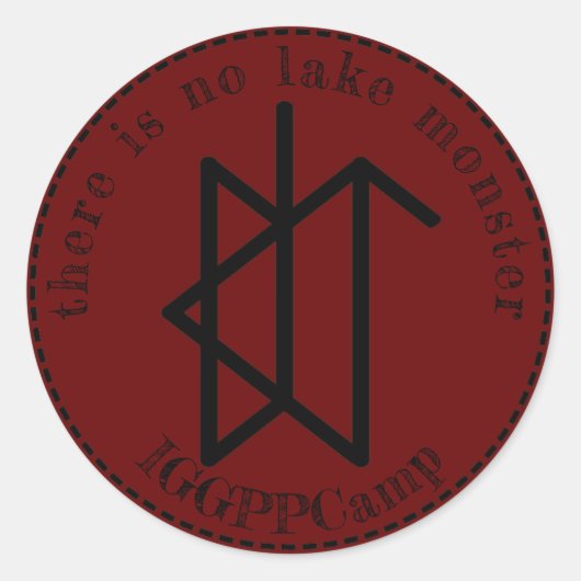 Es gibt kein IGGPPCamp Lake Monster Runder Aufkleber (Vorderseite)