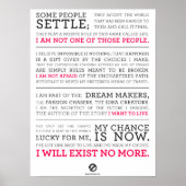 Es gibt kein Manifesto Poster mehr großer schwarze (Vorne)