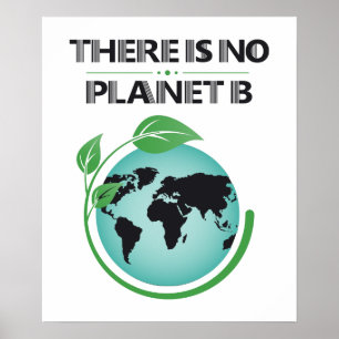Es gibt kein Planet-B-Umweltbewusstsein Poster