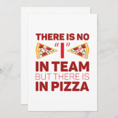 Es gibt kein Team, aber es gibt Pizza Dankeskarte (Vorne/Hinten)