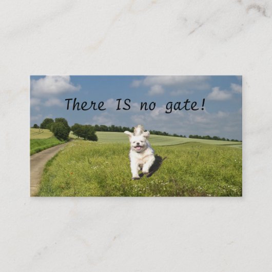 "Es GIBT kein Tor!" Visitenkarte-Schablone Visitenkarte (Vorderseite)