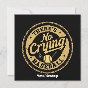 Es gibt kein Weinen im Baseball lustiger Spieltag Einladung