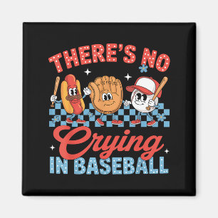 Es gibt kein Weinen im Baseball lustiger Spieltag Magnet
