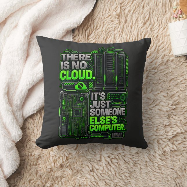 Es gibt keine Cloud Lustiger Programmierer IT Kissen (Decke)