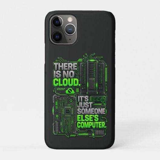 Es gibt keine Cloud Lustiger SysAdmin iPhone Case (Rückseite)