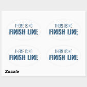 Es gibt keine finale Linie Ovaler Aufkleber (Blatt)