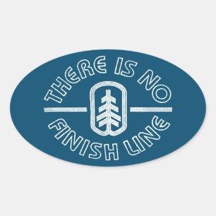 Es gibt keine finale Linie Ovaler Aufkleber