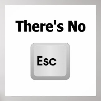 Es gibt keine Flucht Poster