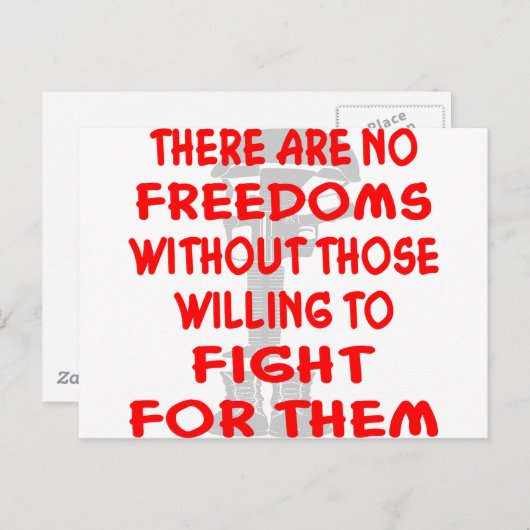 Es gibt keine Freiheit ohne die Willensberechtigte Postkarte (Vorne/Hinten)