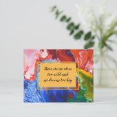 Es gibt keine Ideen zu wild und keine Träume zu gr Postkarte (Stehend Vorderseite)