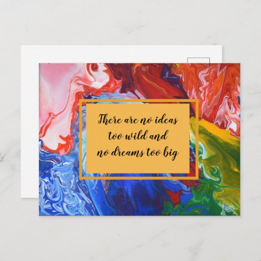 Es gibt keine Ideen zu wild und keine Träume zu gr Postkarte (Vorne/Hinten)
