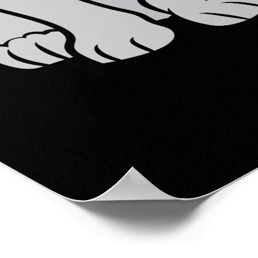 Es gibt keine normalen Katzen - Graue Katze Poster (Ecke)