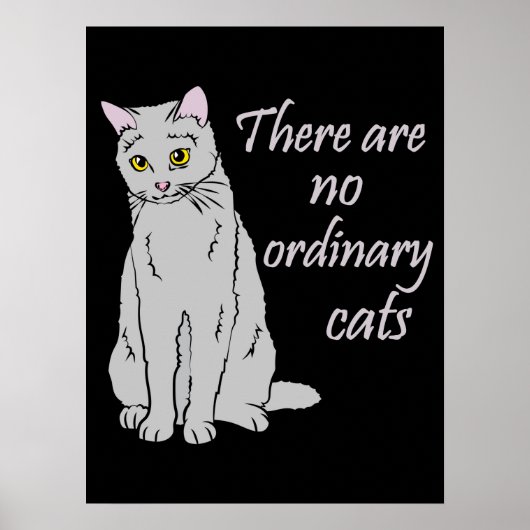 Es gibt keine normalen Katzen - Graue Katze Poster (Vorne)