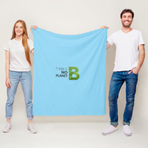 Es gibt keine Planet-B-Typografie - Grüne Erde Fleecedecke