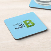 Es gibt keine Planet-B-Typografie - Grüne Erde Getränkeuntersetzer (Linke Seite)