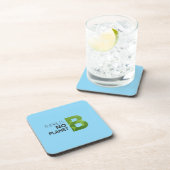 Es gibt keine Planet-B-Typografie - Grüne Erde Getränkeuntersetzer (Rechte Seite)