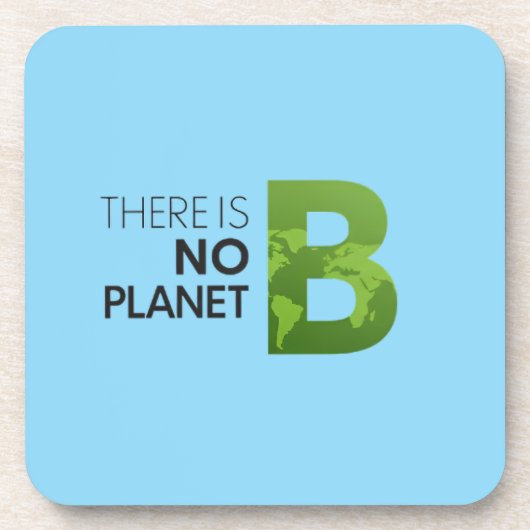 Es gibt keine Planet-B-Typografie - Grüne Erde Getränkeuntersetzer (Vorderseite)
