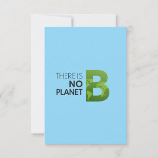 Es gibt keine Planet-B-Typografie - Grüne Erde RSVP Karte