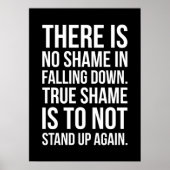 Es gibt keine Schande, herunterzufallen - Motivier Poster (Vorne)