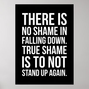 Es gibt keine Schande, herunterzufallen - Motivier Poster