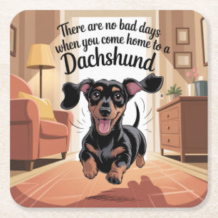 Es gibt keine schlechten Tage, wenn du nach Hause Rechteckiger Pappuntersetzer