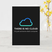 Es gibt keine Wolke. Funny Programmer Gift Karte (Gelbe Blume)