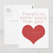 Es gibt keinen besseren Ort als dein Herz (rot) Postkarte (Vorne/Hinten)